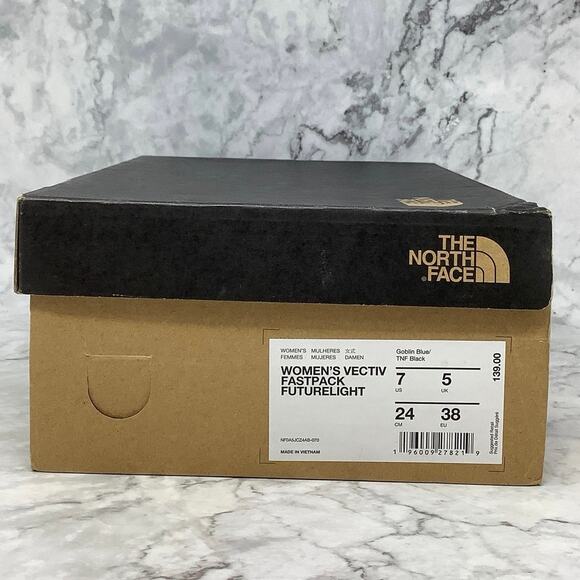 The North Face Sz 7W Blue/Black Vectiv Fastpack Futurelight Hiking Shoes BR11-1 - Picture 9 of 11